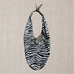 Hand-Crafted Reversible Hobo Bag with Button Closure